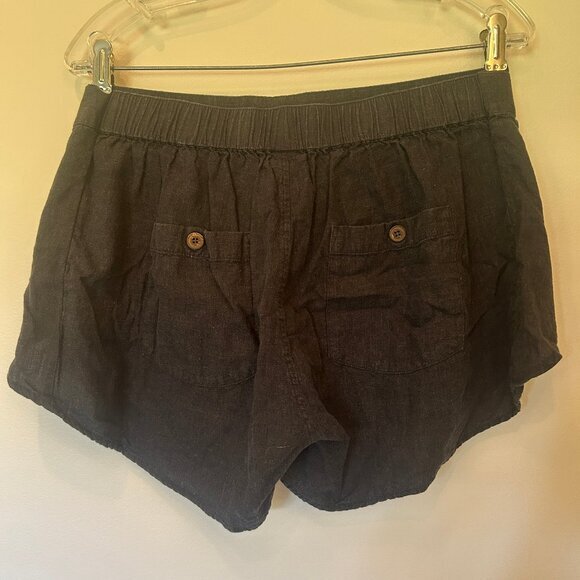 Patagonia dark gray Garden Island hemp-blend wrap tie-front shorts sz M - Picture 7 of 12